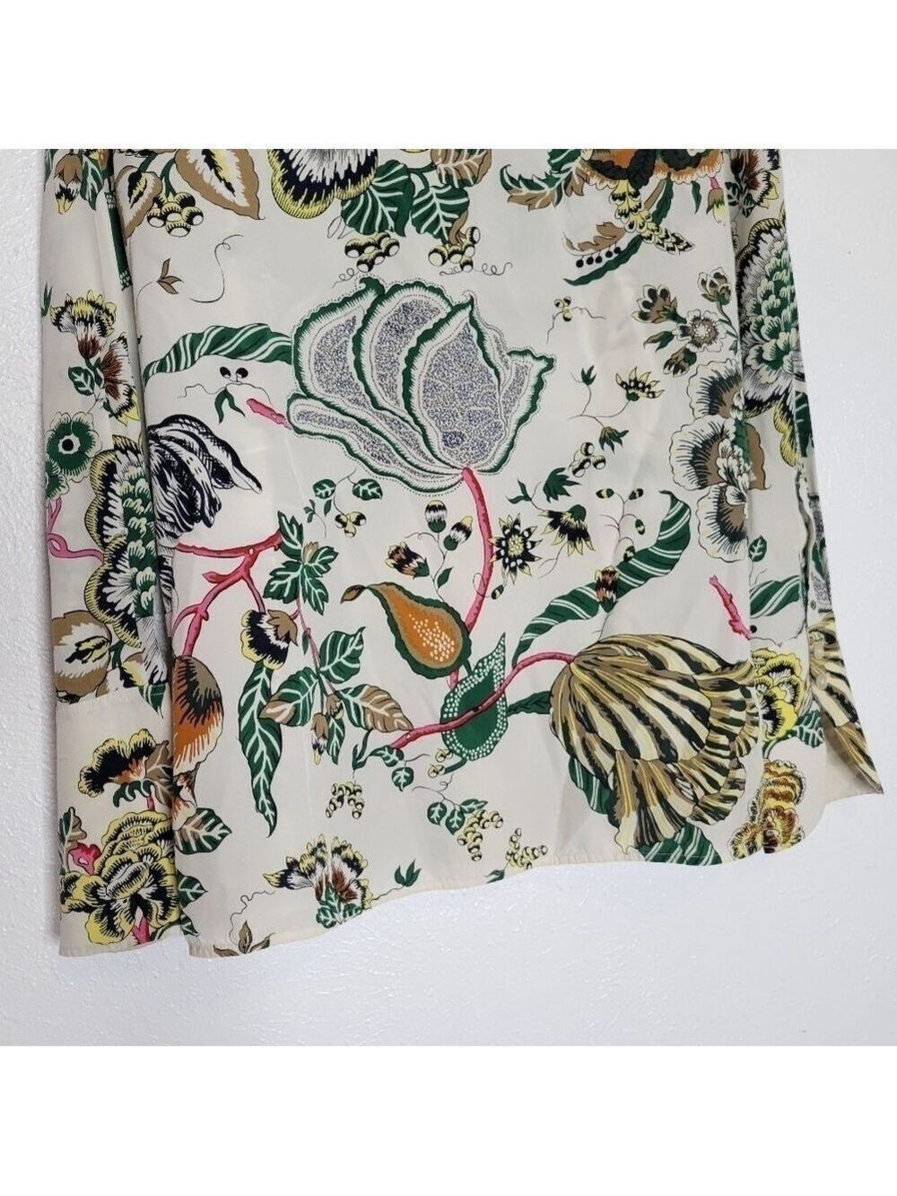 Tory Burch Erica Printed Silk Button-Down Top Women's Size Small - Picture 14 of 15